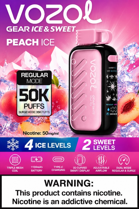 VOZOL Gear Ice & Sweet 50K – Peach Ice