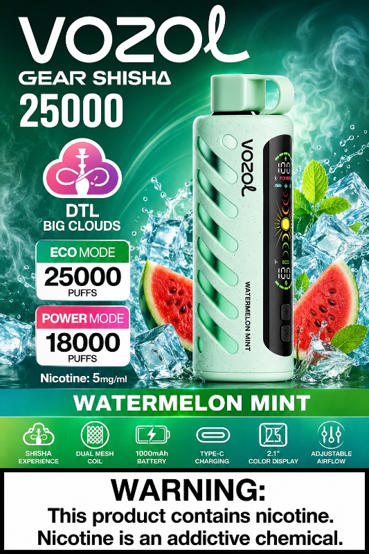 VOZOL Gear Shisha 25000 – Watermelon Mint