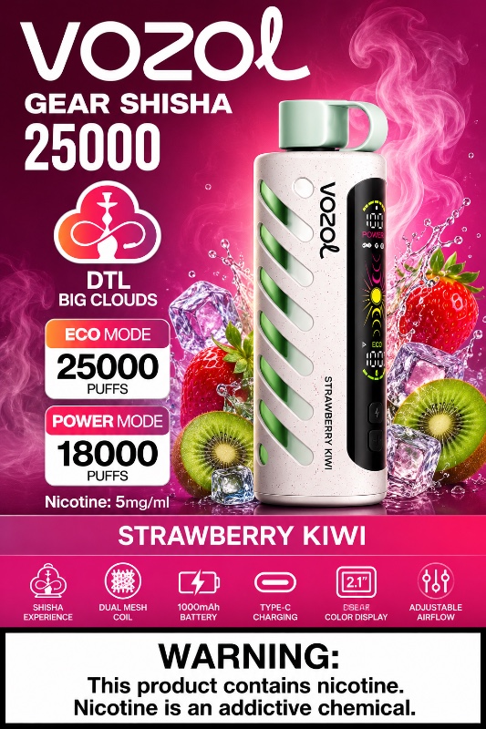 VOZOL Gear Shisha 25000 – Strawberry Kiwi