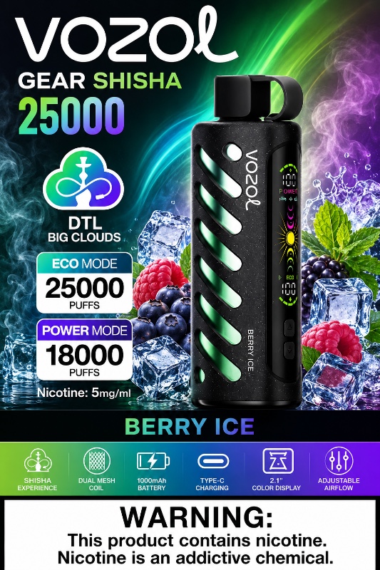 VOZOL Gear Shisha 25000 – Berry Ice