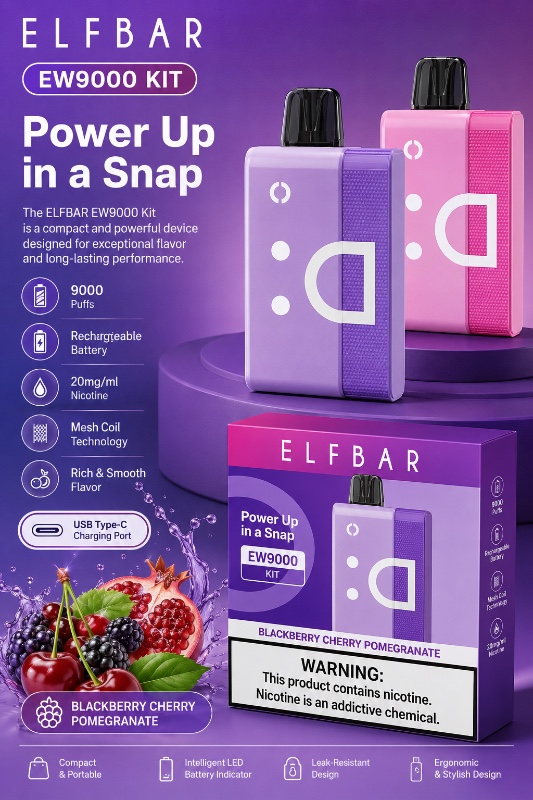 ELFBAR EW9000 Kit – Blackberry Cherry Pomegranate
