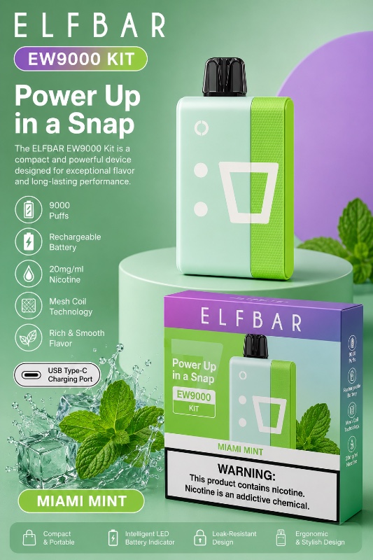 ELFBAR EW9000 Kit – Miami Mint