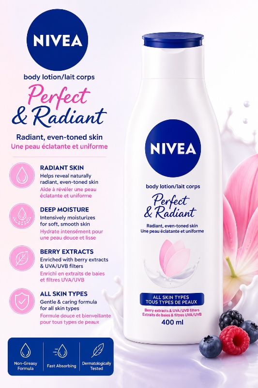 NIVEA Perfect & Radiant Body Lotion – 400ml