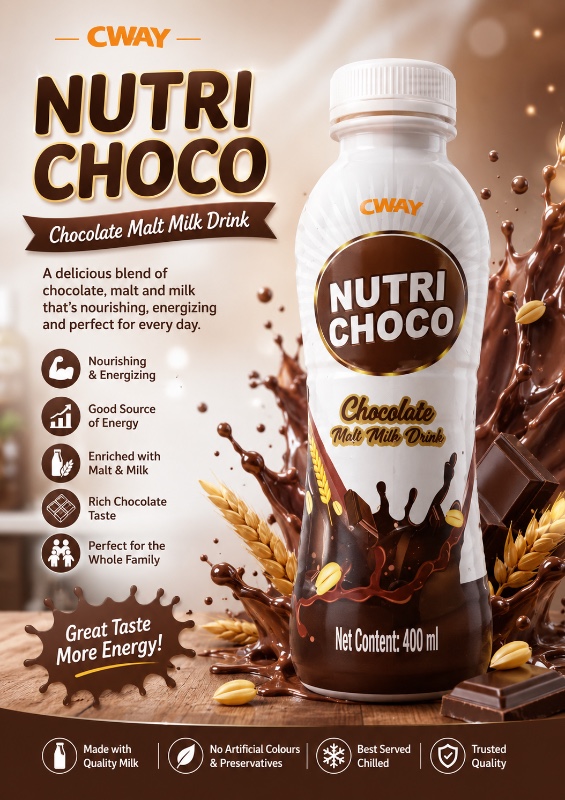 CWAY Nutri Choco Chocolate Malt Milk Drink (400ml)