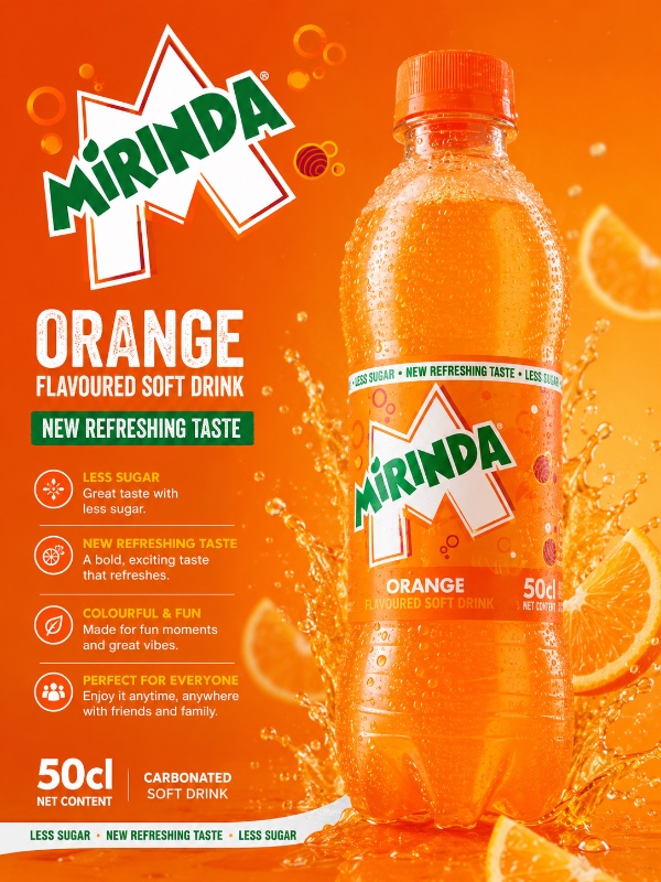 Mirinda Orange Soft Drink (50cl)