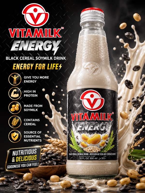 VITAMILK Energy Black Cereal Soymilk Drink