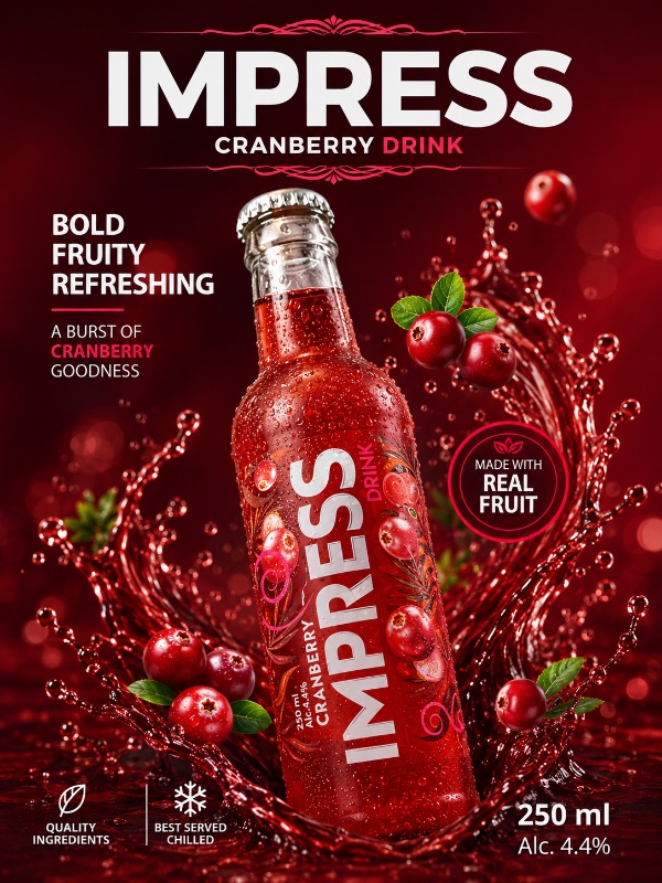 IMPRESS Cranberry Drink 250ml